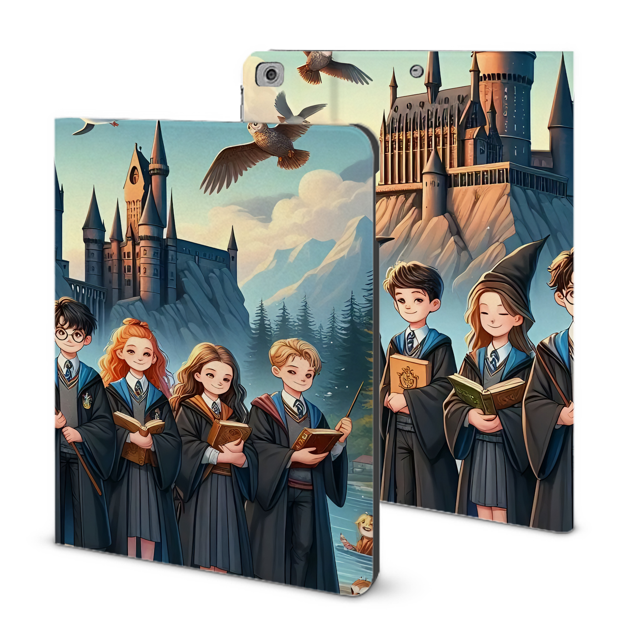 （画像用） Harry Potter ハリー・ポッターシリーズ IPad ケース ブック型 PUレザー TPU 耐衝撃 軽量 薄型 ペン収納なし 全面保護 IPad 各モデル対応